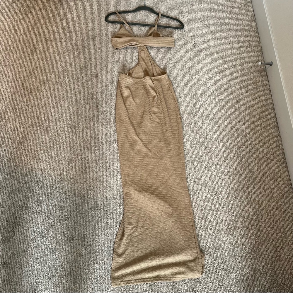 Shein Cutout Solid Split Hem Maxi Dress Size Medi… - image 7